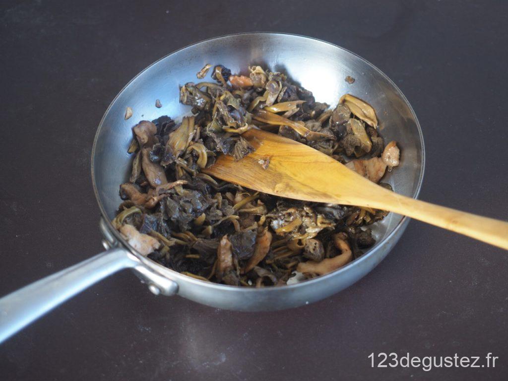 Champignons sauvages aux ravioles