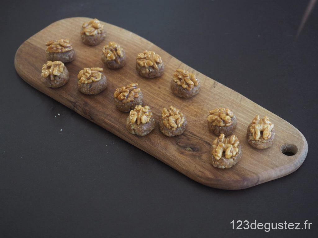 bouchées aux noix caramélisées