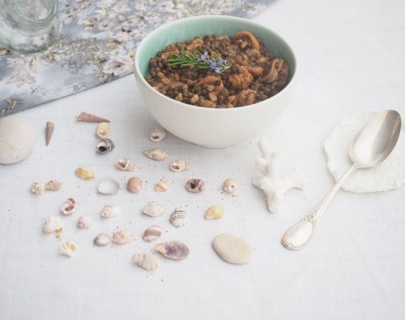 soupe de lentilles aux calamars