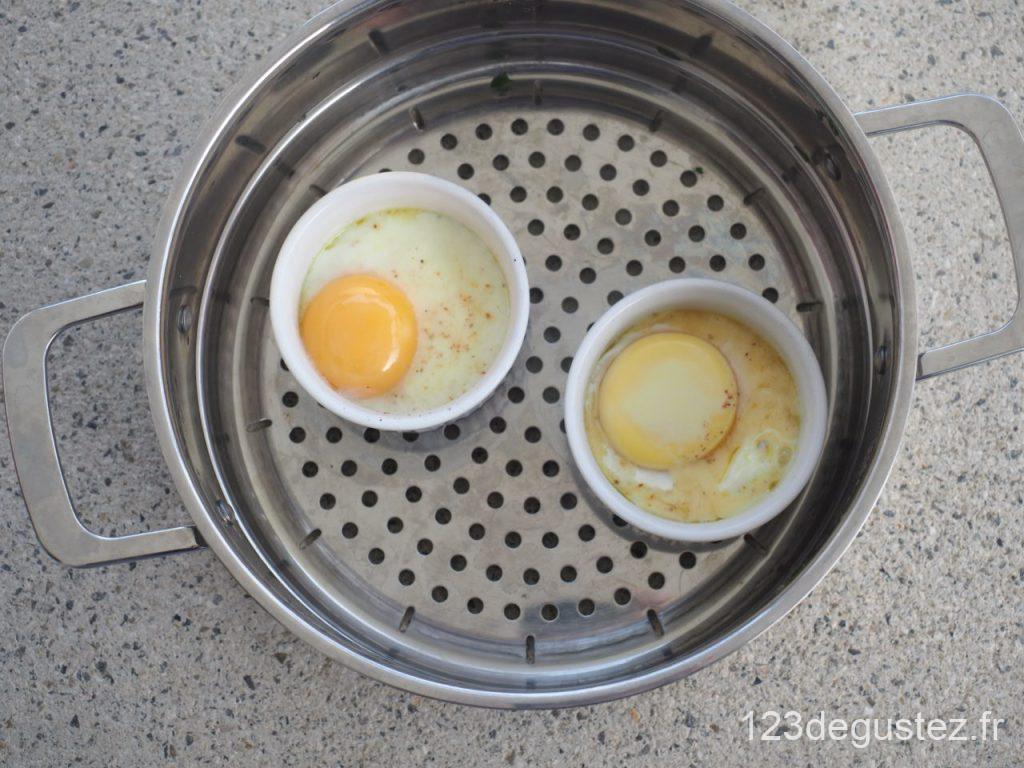 oeufs cocotte à la vapeur