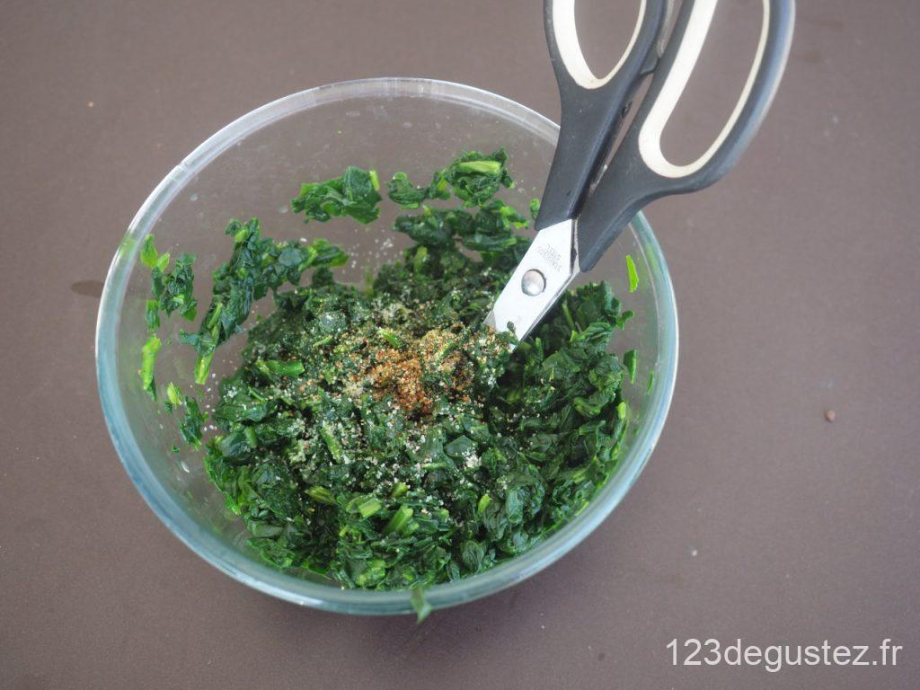 salade de lentilles et épinards