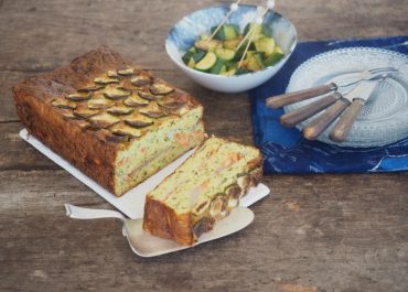 Clafoutis courgette et truite fumée