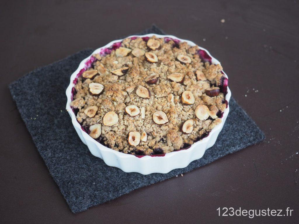 Crumble mirabelle myrtille