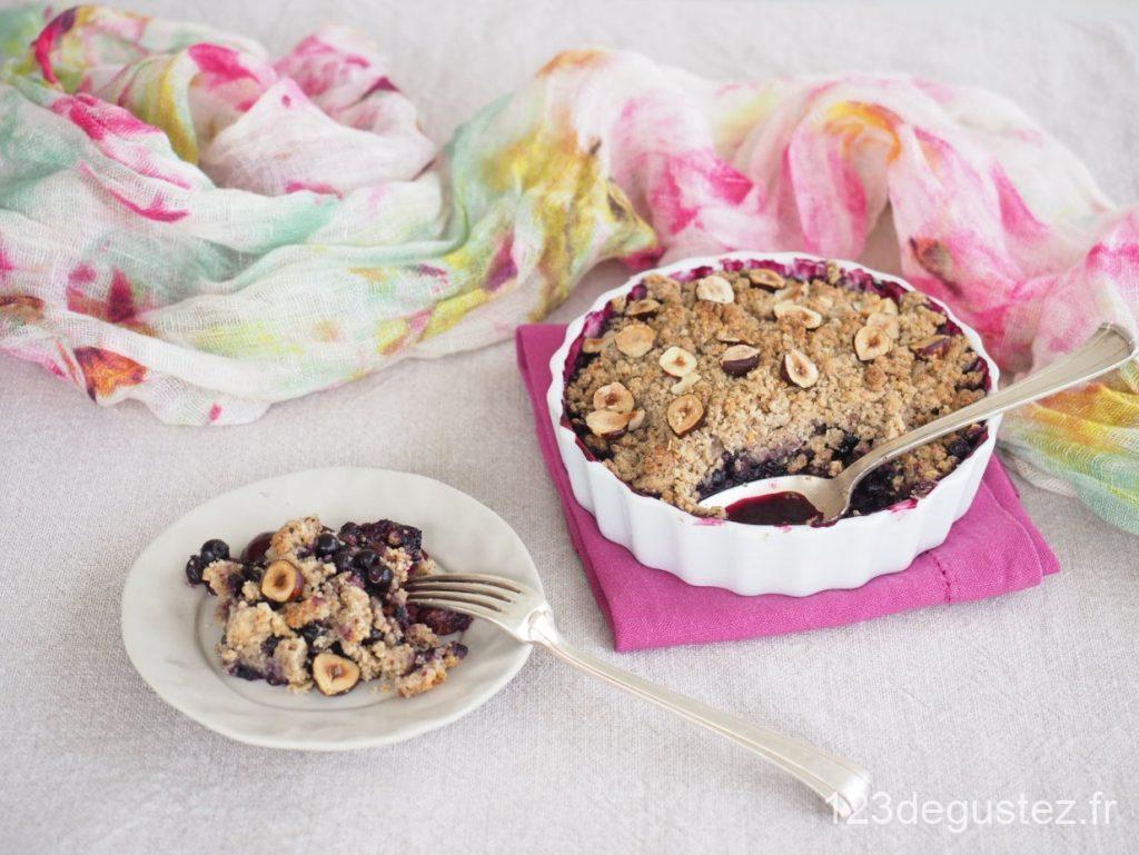 Crumble mirabelle myrtille